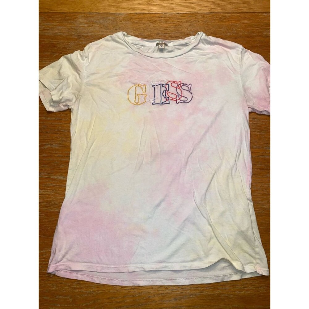 Guess Womens Tie-Dye Cotton T-Shirt